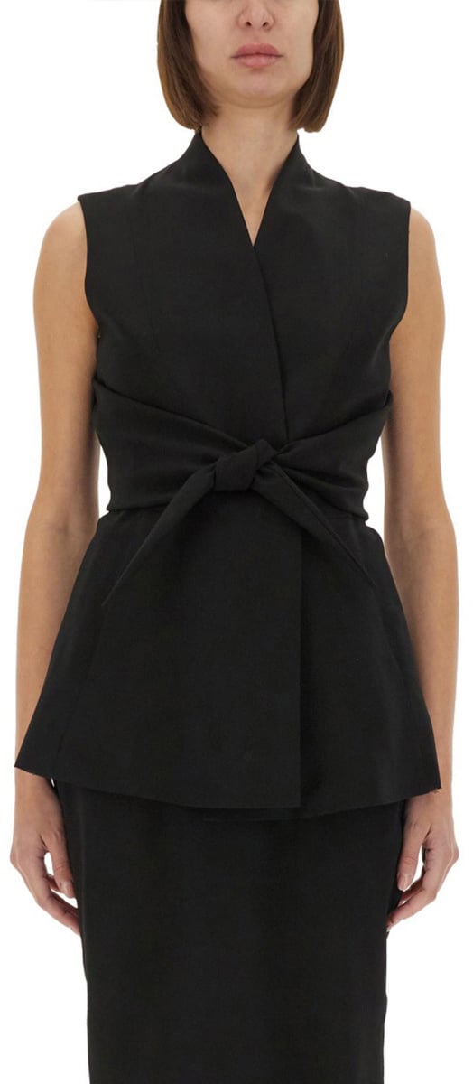 Rick Owens STRUCTURED SLEEVELESS JACKET Zwart
