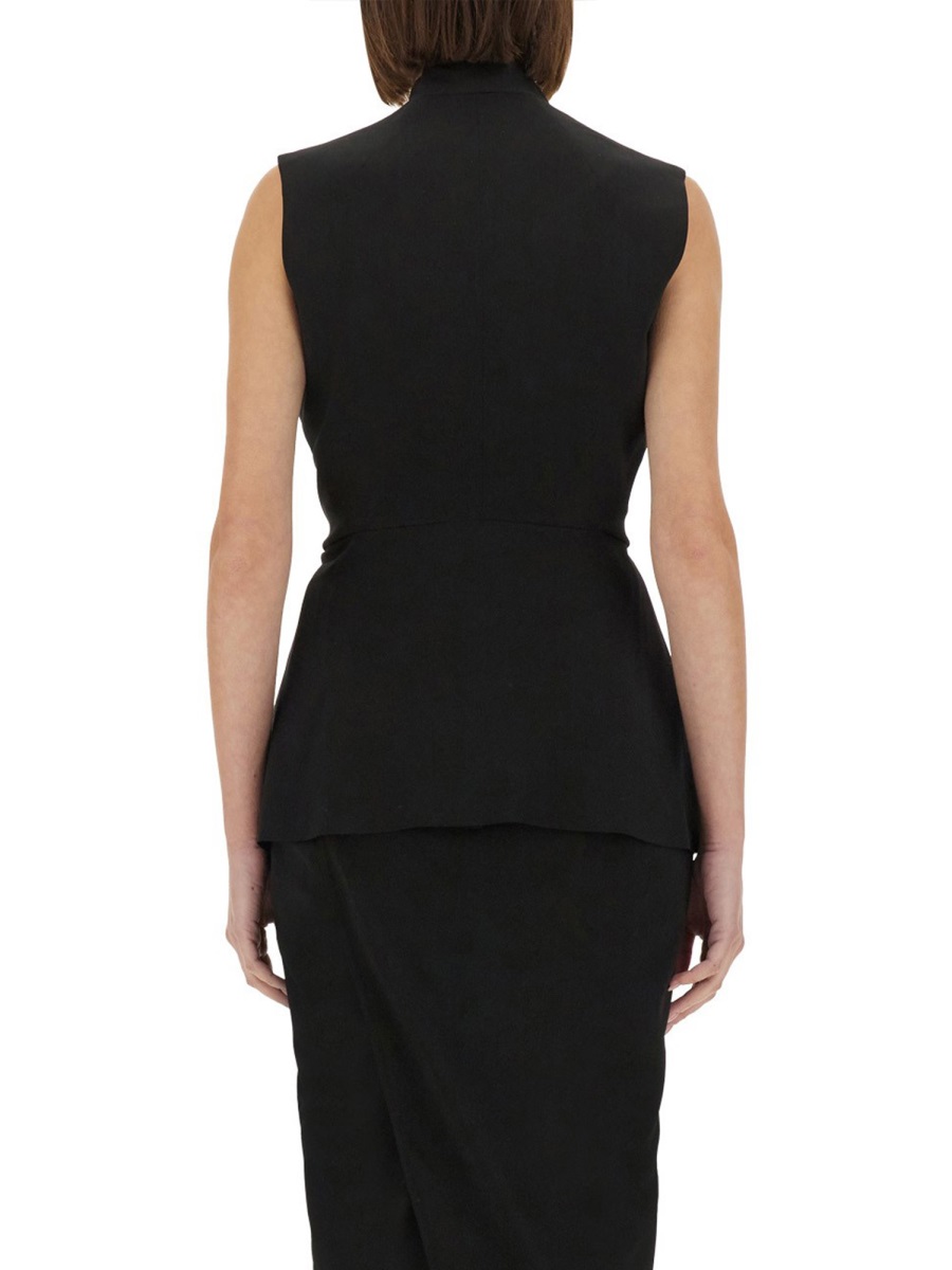 Rick Owens STRUCTURED SLEEVELESS JACKET Zwart