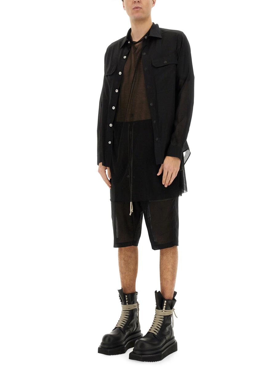 Rick Owens OUTERSHIRT IN CELADON Zwart