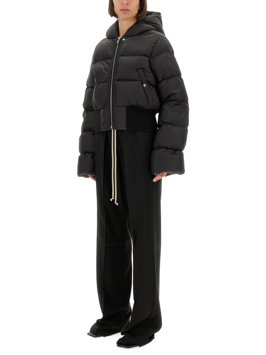 Rick Owens DOWN JACKET WITH HOOD Zwart