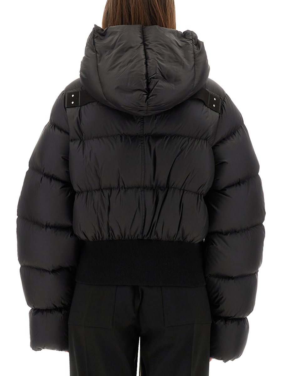 Rick Owens DOWN JACKET WITH HOOD Zwart