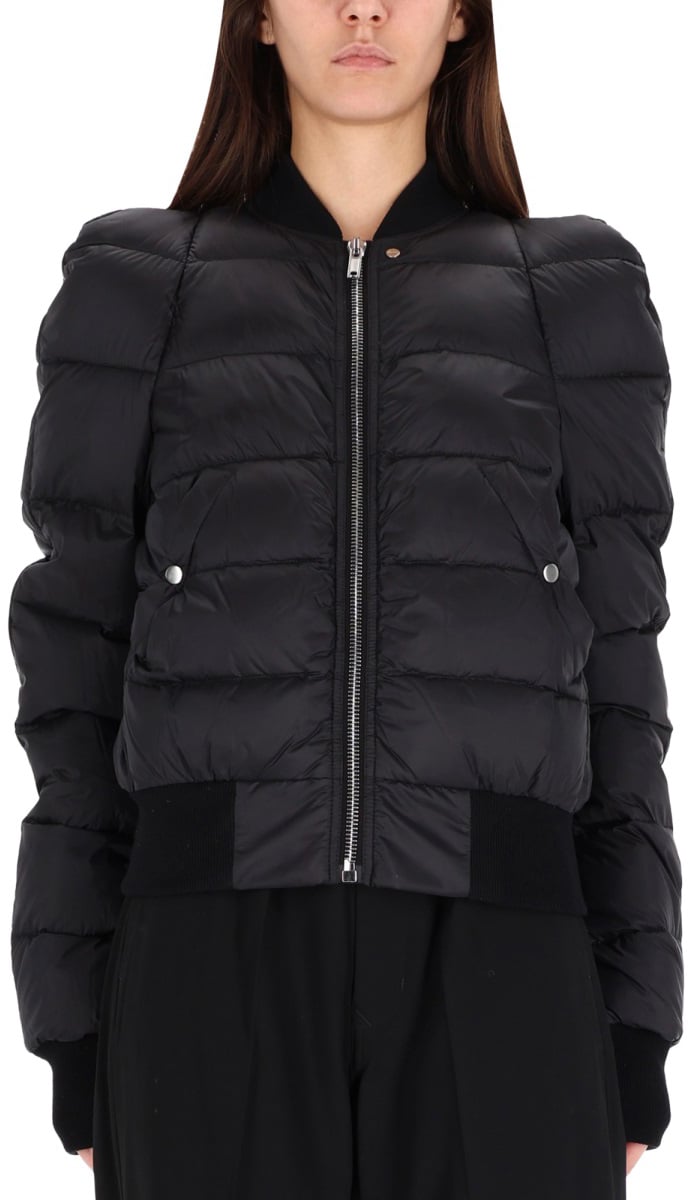 Rick Owens "COMFORTER" DOWN BOMBER JACKET Zwart