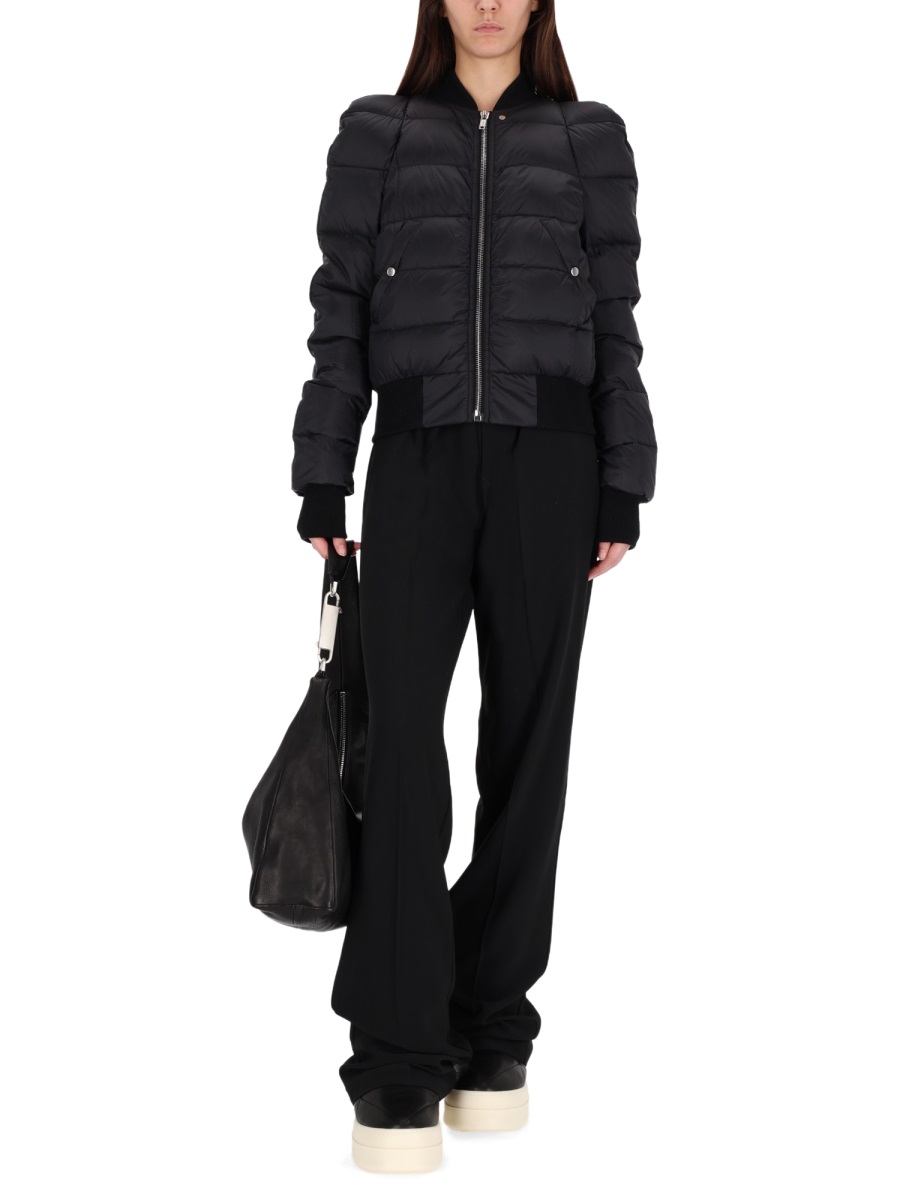 Rick Owens "COMFORTER" DOWN BOMBER JACKET Zwart