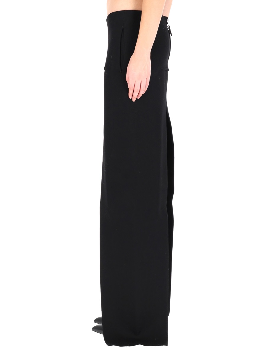 Rick Owens LONG SKIRT WITH CENTER SLITS Zwart