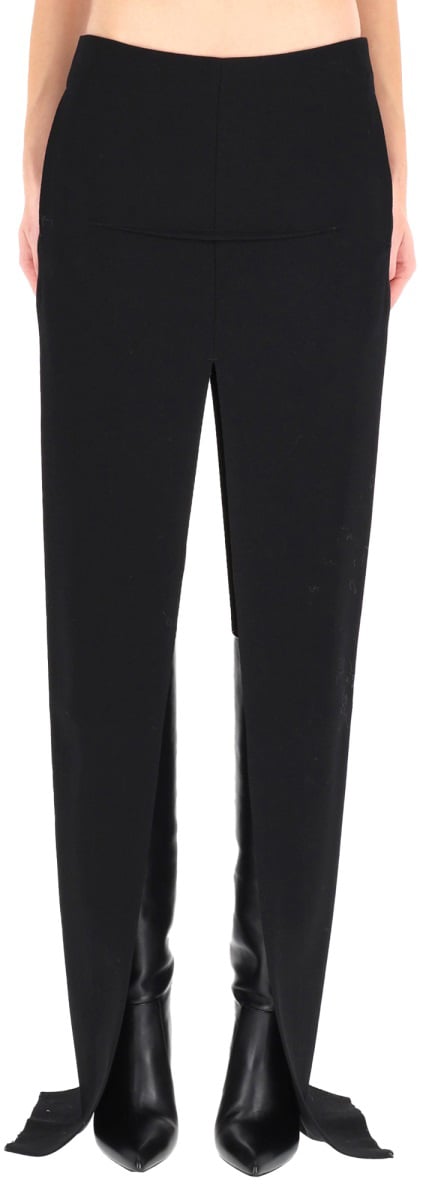 Rick Owens LONG SKIRT WITH CENTER SLITS Zwart