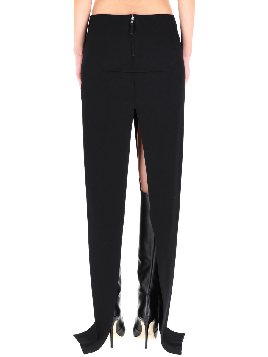 Rick Owens LONG SKIRT WITH CENTER SLITS Zwart