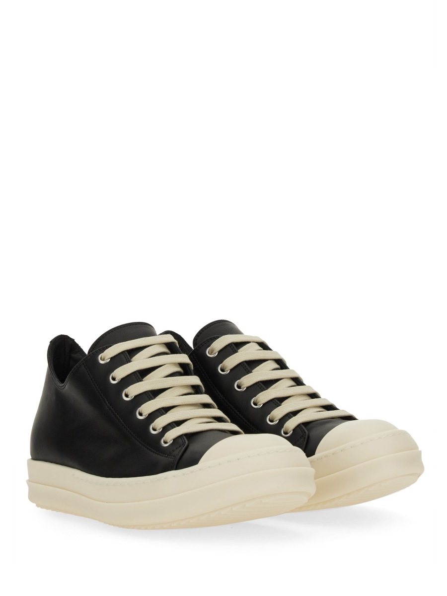 Rick Owens LEATHER SNEAKER Zwart