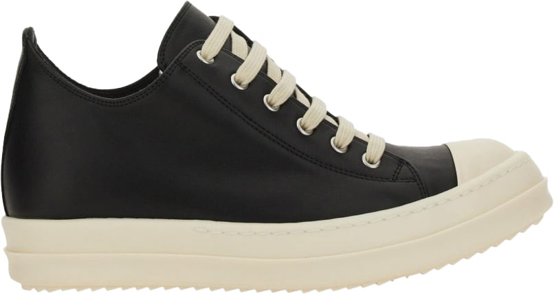 Rick Owens LEATHER SNEAKER Zwart