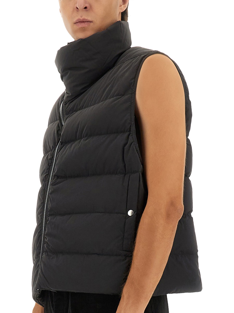 Rick Owens SLEEVELESS DOWN JACKET "FLIGHT" Zwart