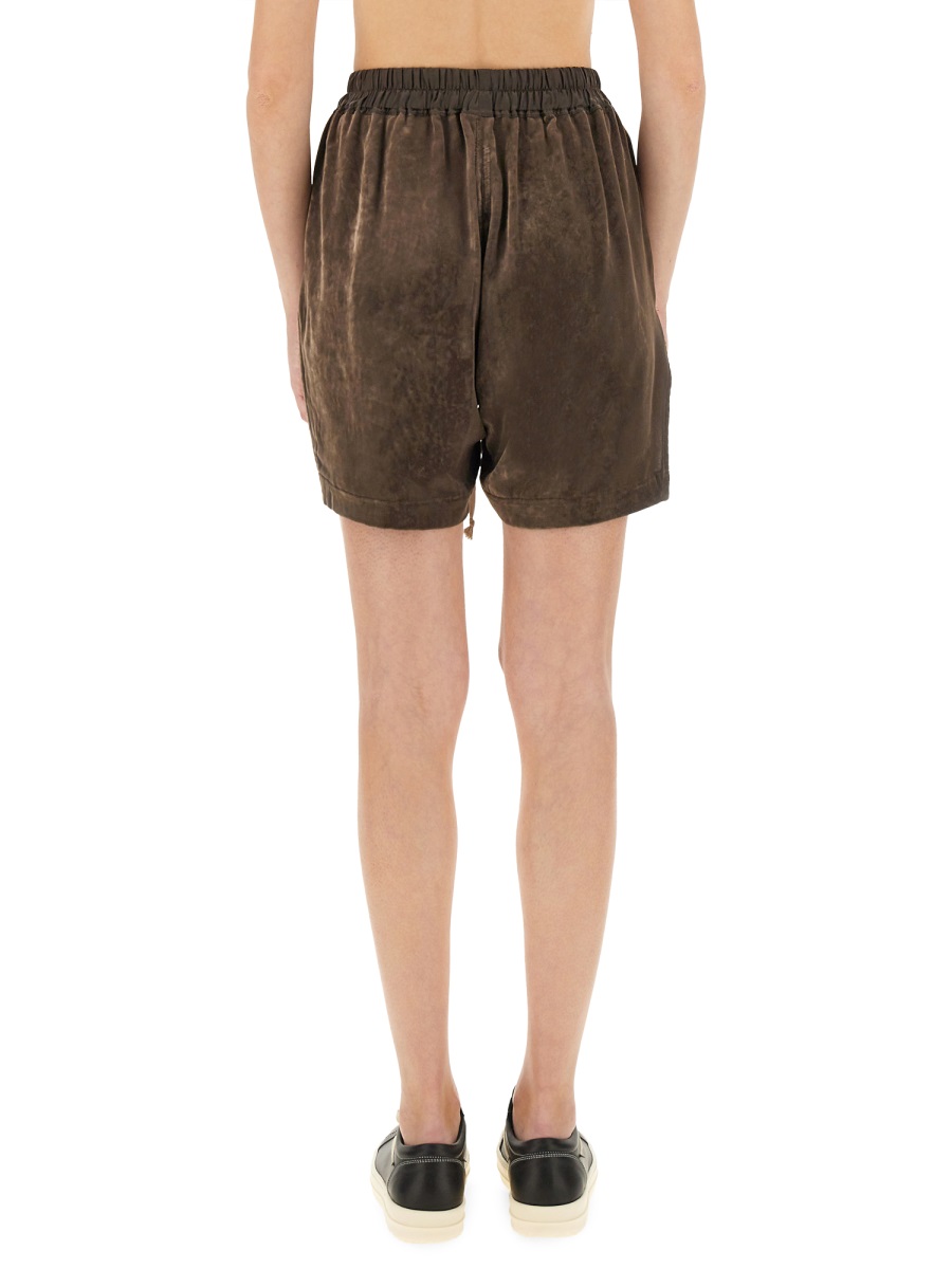 Rick Owens VISCOSE AND CUPRO SHORTS Bruin