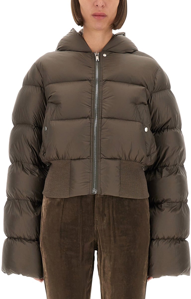 Rick Owens DOWN JACKET WITH HOOD Bruin