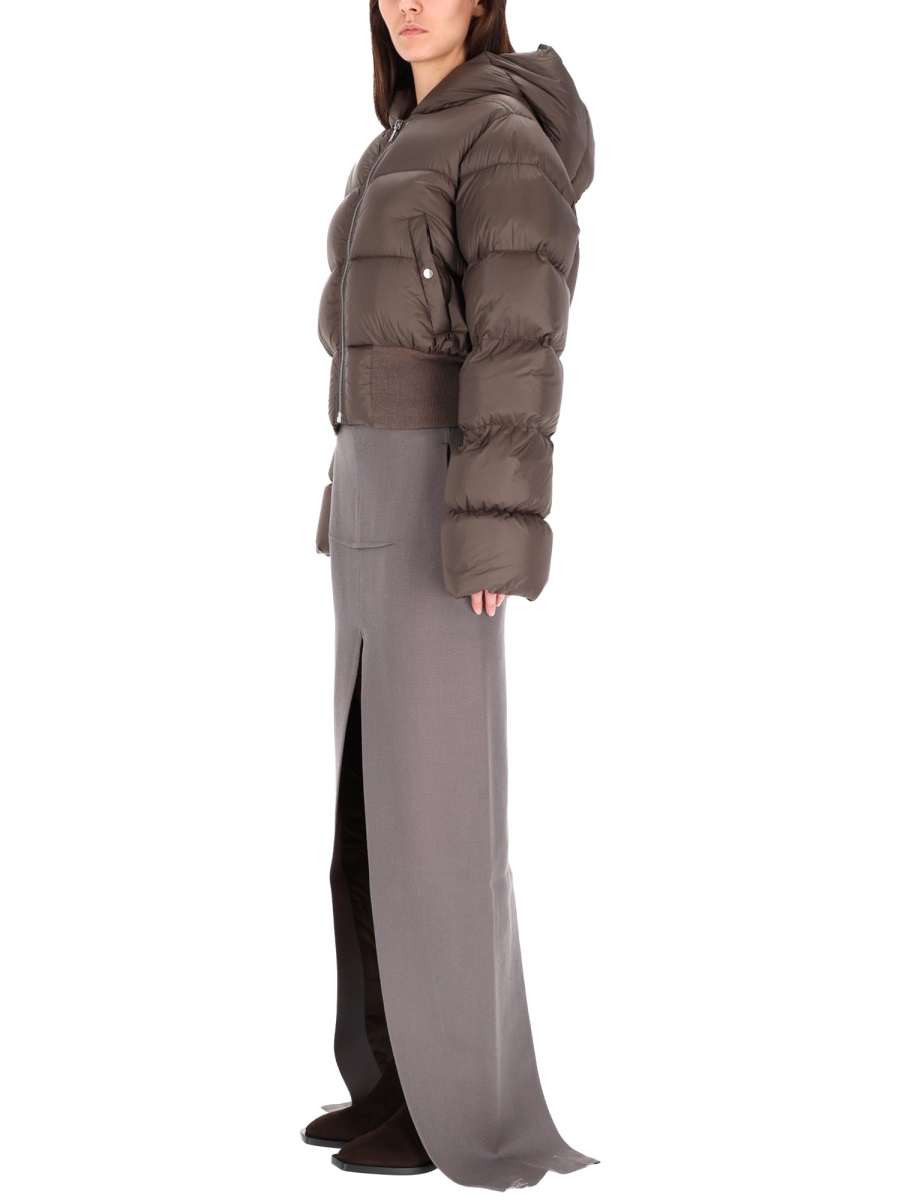 Rick Owens LONG SKIRT WITH CENTER SLITS Grijs