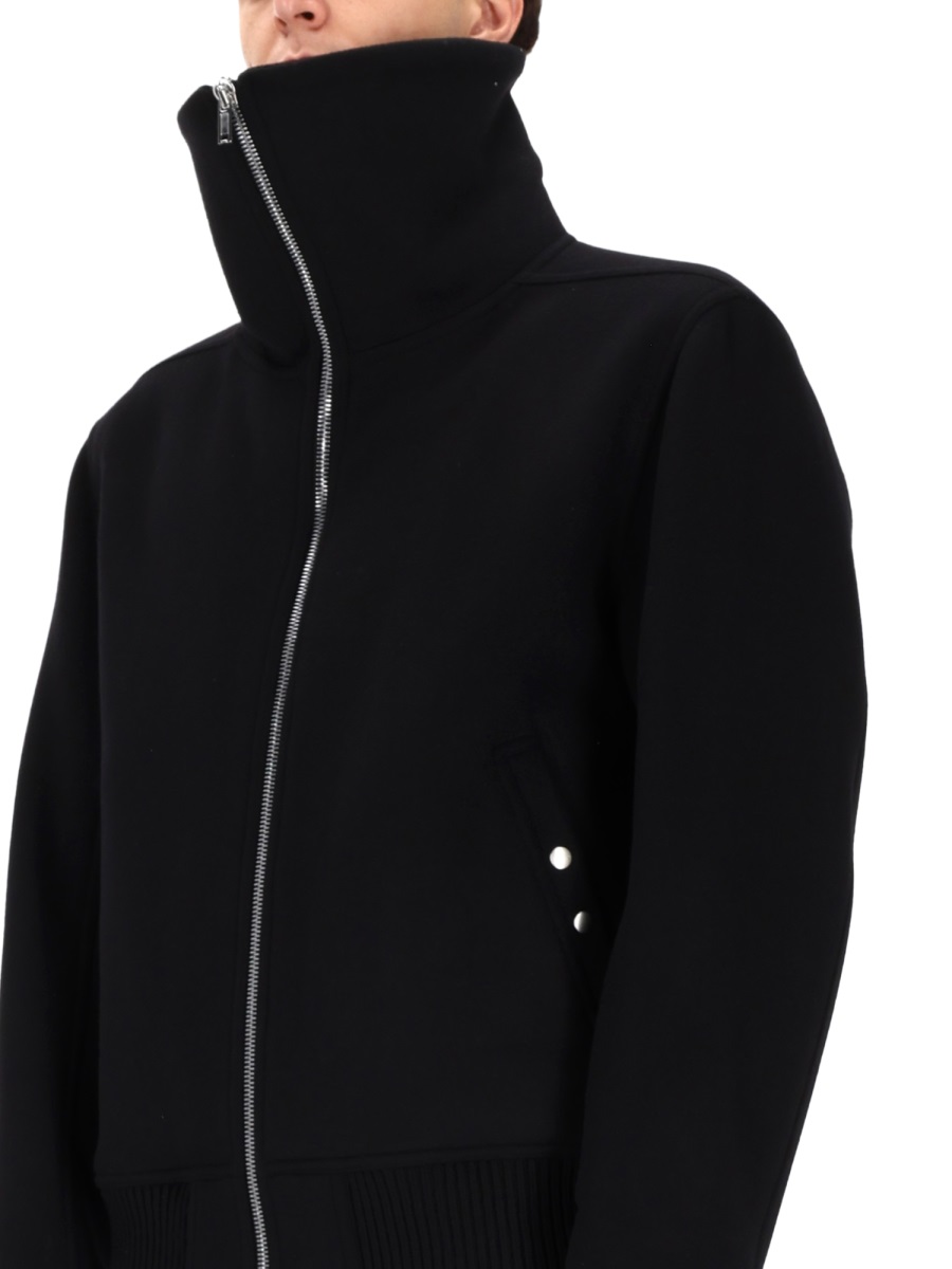 Rick Owens "BLIXA DRACUCOLLAR" JACKET Zwart