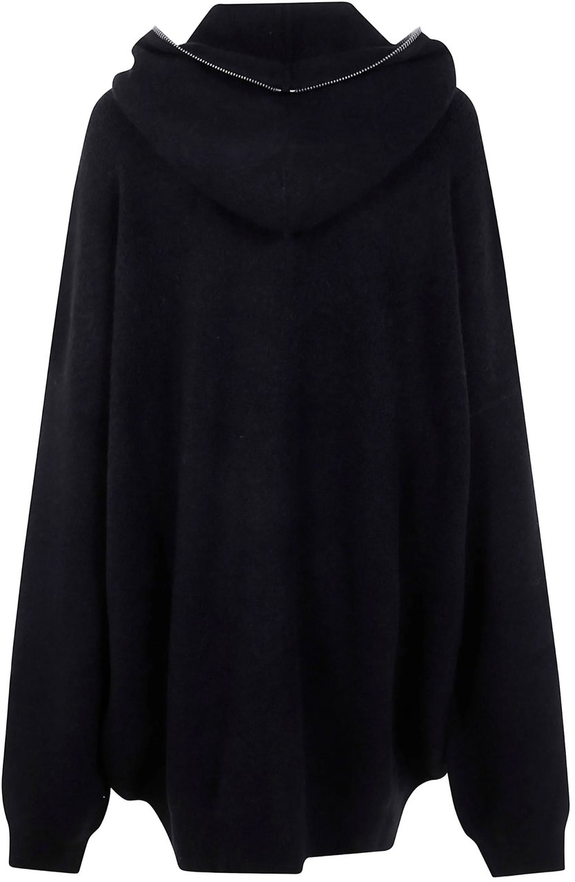 Rick Owens Gimp Relaxed Fit Zip Hoodie Zwart