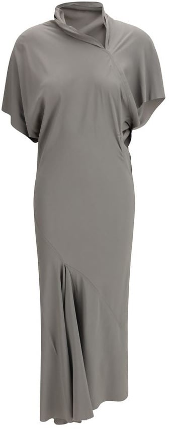 Rick Owens Gray Acetate Casual Dress Grijs