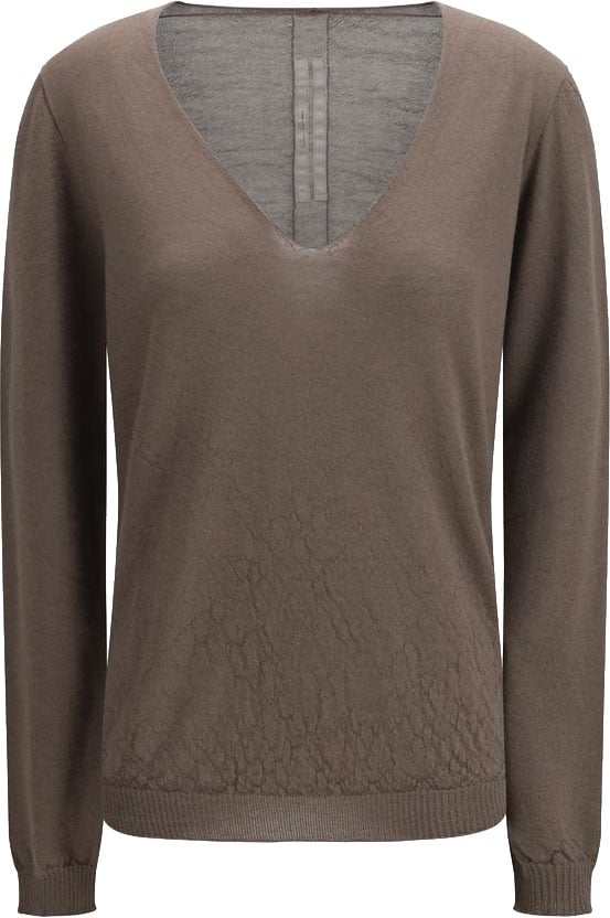 Rick Owens Gray Wool Oves Aries Sweatshirt Grijs