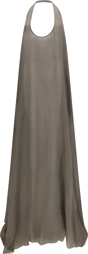 Rick Owens Gray Silk Casual Dress Grijs