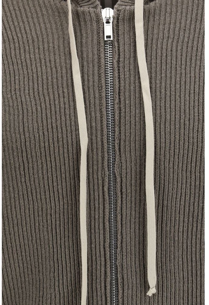 Rick Owens Gray Wool Oves Aries Hoodie Grijs