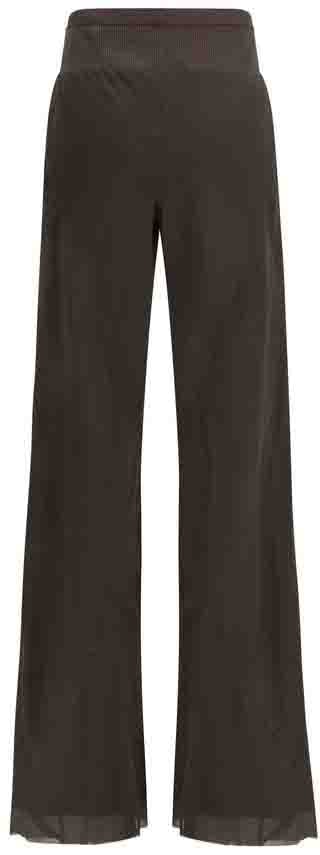 Rick Owens Brown Silk Casual Pants Bruin