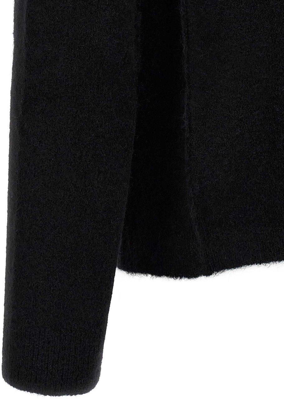 Rick Owens Black Wool Cardigan Zwart