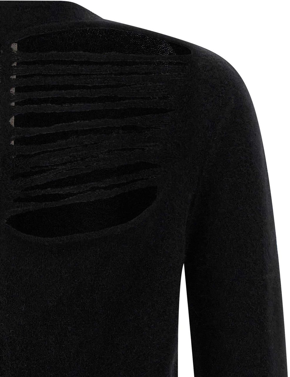Rick Owens Black Wool Cardigan Zwart