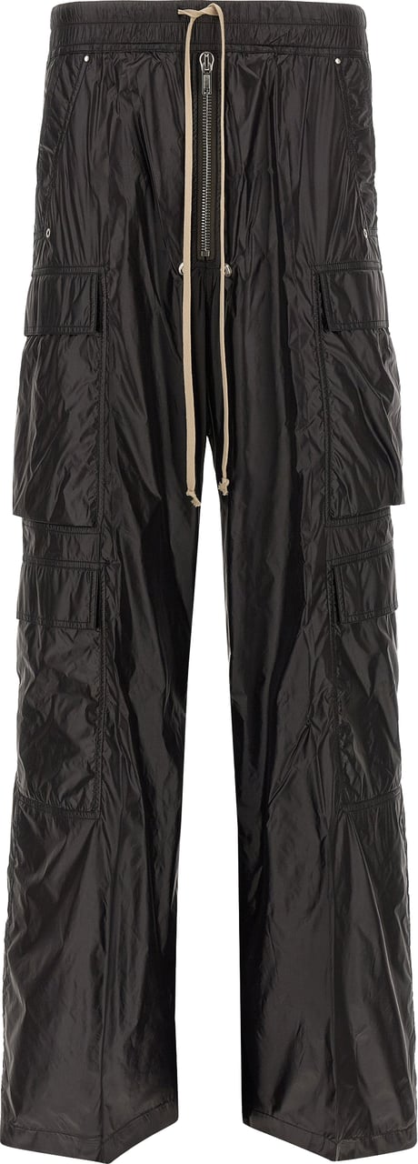 Rick Owens Black Nylon Cargo Pants Zwart