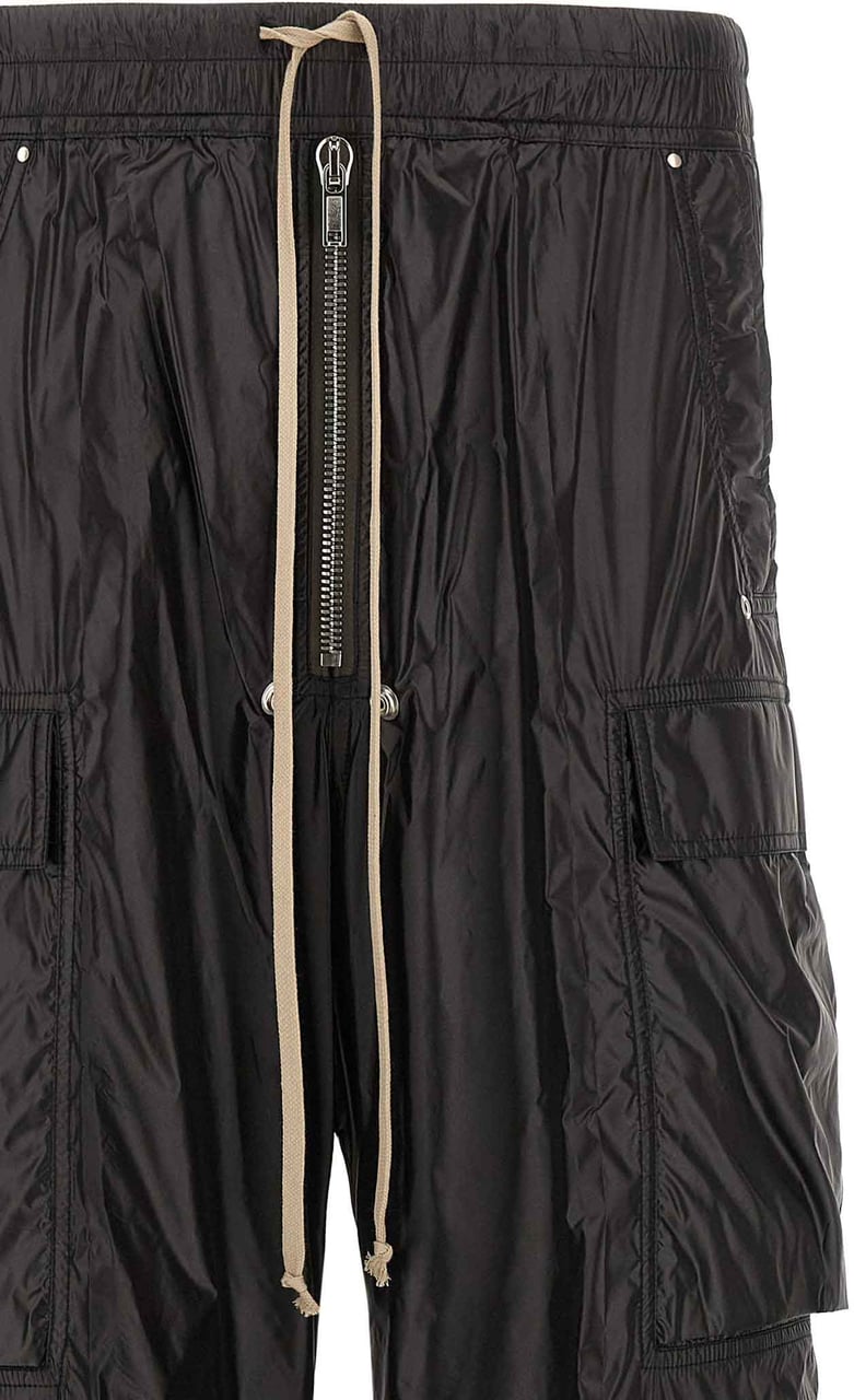 Rick Owens Black Nylon Cargo Pants Zwart
