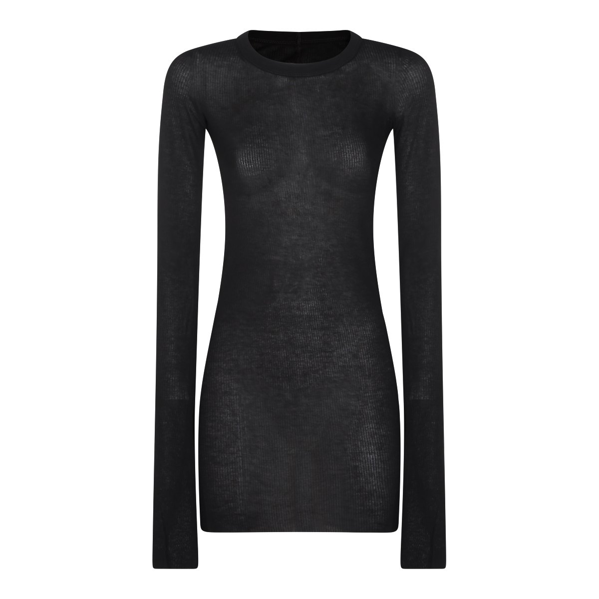 Rick Owens Slim-Fit Viscose Knit Sweater Zwart