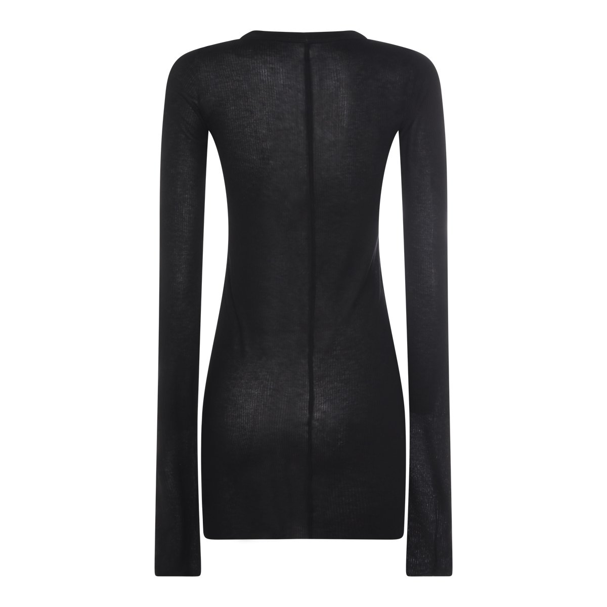 Rick Owens Slim-Fit Viscose Knit Sweater Zwart