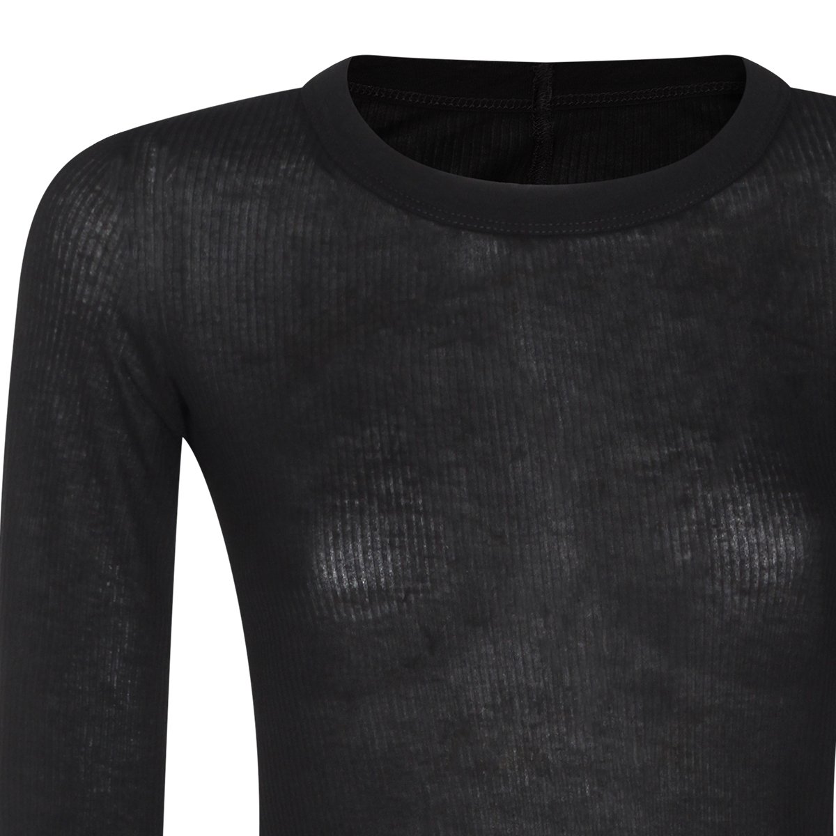 Rick Owens Slim-Fit Viscose Knit Sweater Zwart