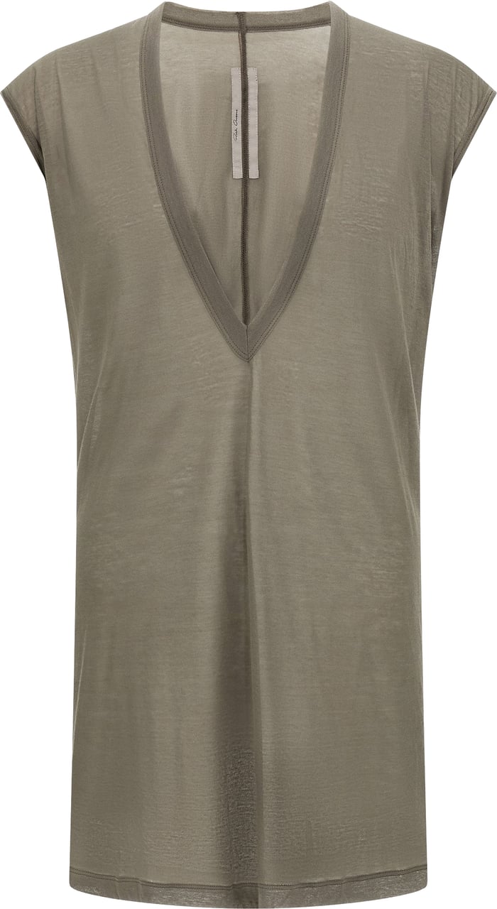 Rick Owens Gray Cotton T-Shirt Grijs