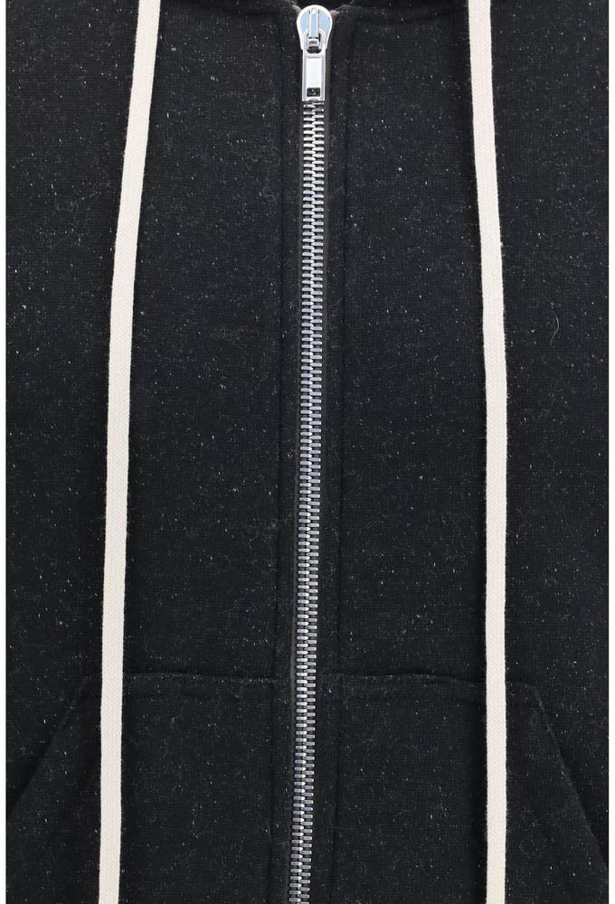 Rick Owens Black Cotton Sweatshirt Zwart