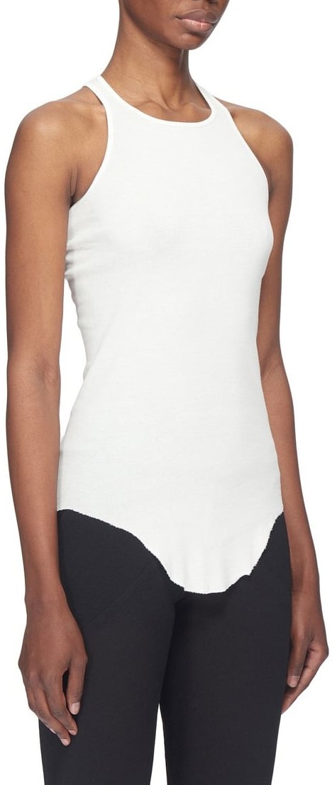 Rick Owens Débardeur coton épais lisse milk Rib Tank Rick Owens Femme RP01C 5101 RD 11 Wit