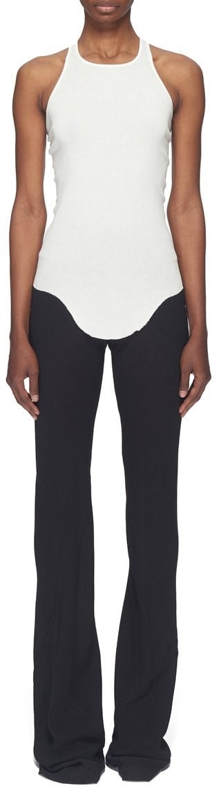 Rick Owens Débardeur coton épais lisse milk Rib Tank Rick Owens Femme RP01C 5101 RD 11 Wit