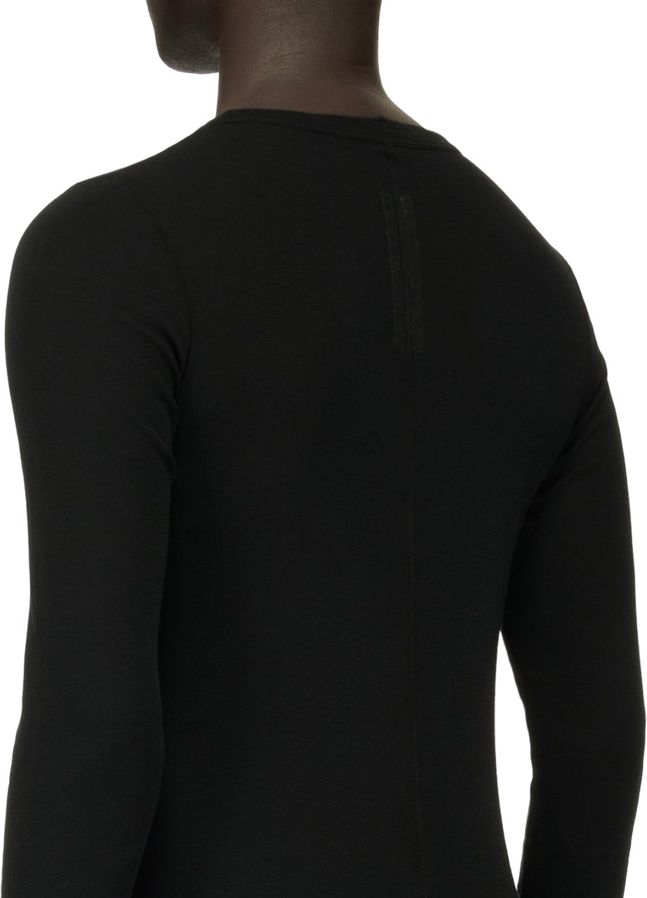 Rick Owens T-shirt manches longues noir Rick Owens Homme Rib RU02C7250RIB09 Zwart
