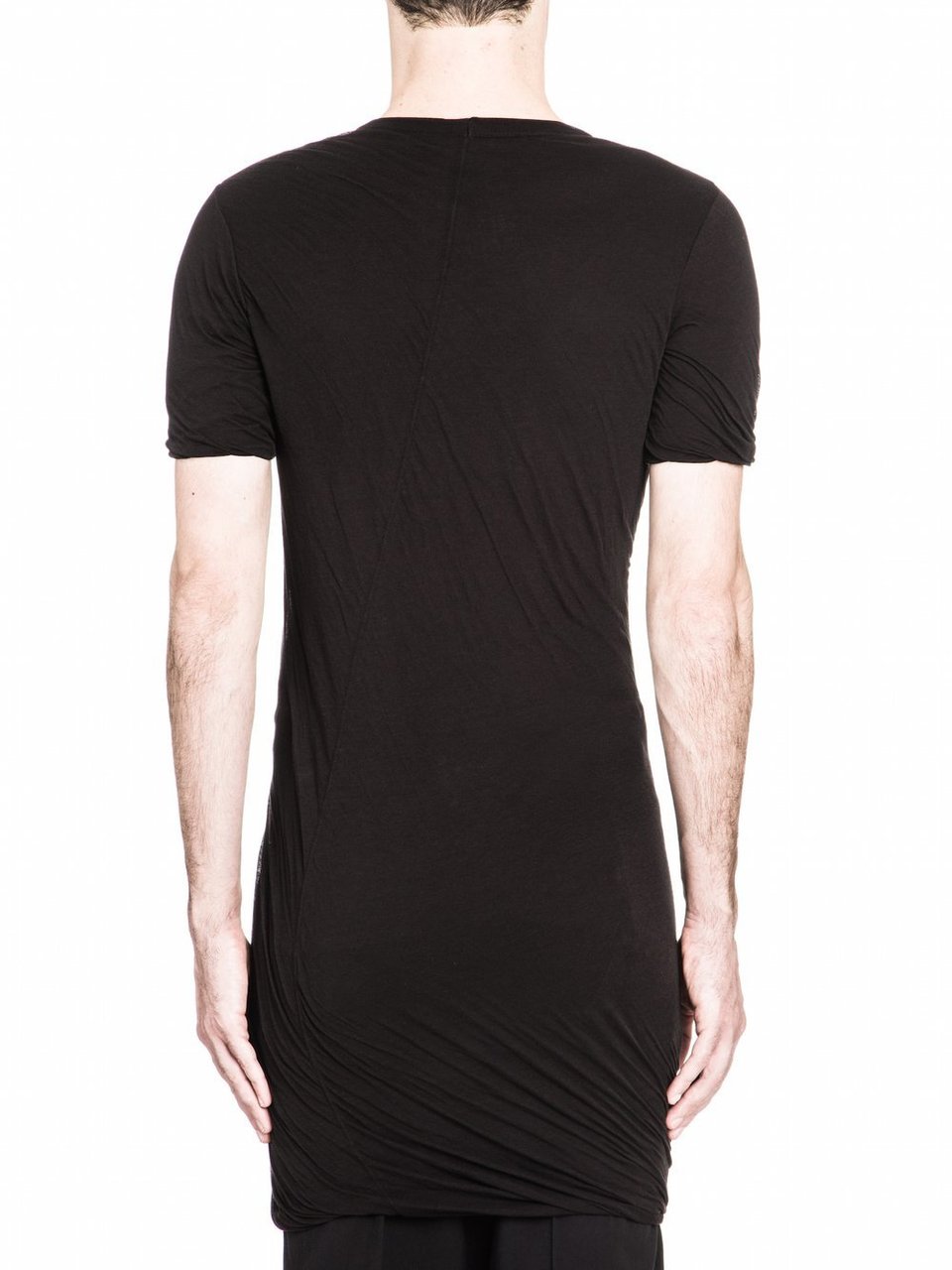 Rick Owens T-shirt double manches courtes noir Double tee Rick Owens Homme RU01D 3256 UC 09 Zwart