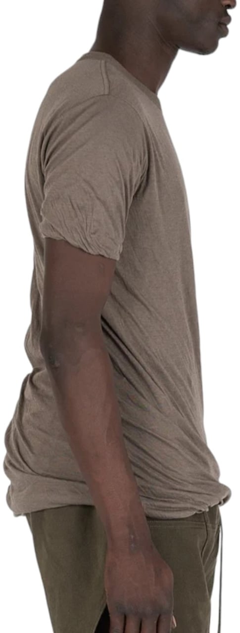 Rick Owens t-shirt double manches courtes dust Double tee Rick Owens Homme RU01D 3256 UC 34 Beige