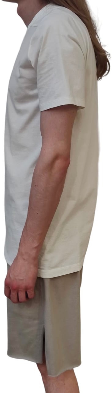 Rick Owens T-shirt blanc manches courtes Level Tee Rick Owens Homme RU01D 3264 JA 11 Wit