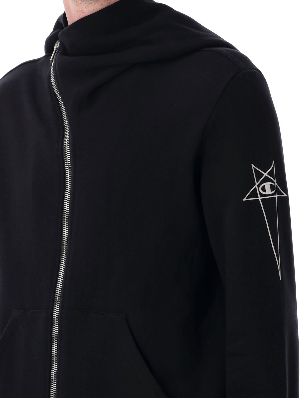 Rick Owens Mountain Hoodie Nero Zwart