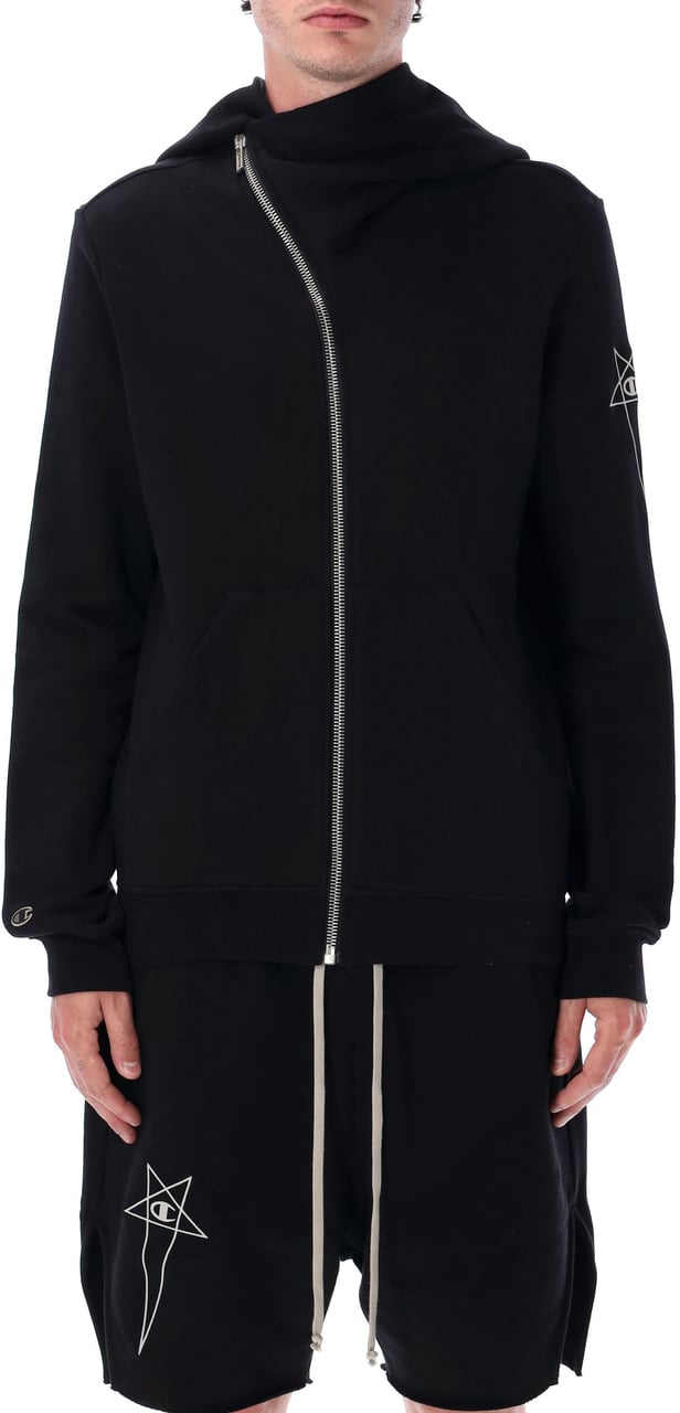 Rick Owens Mountain Hoodie Nero Zwart