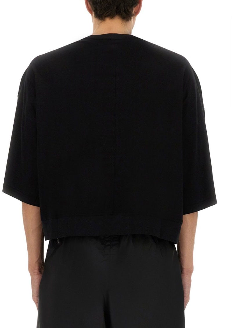 Rick Owens Tommy Cropped T-Shirt Zwart