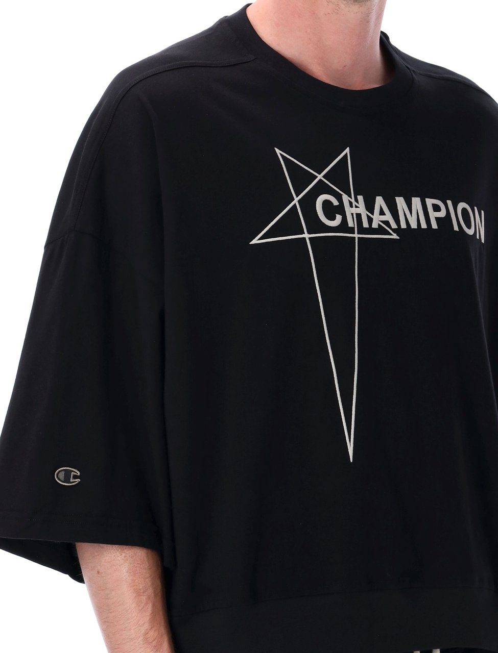 Rick Owens Tommy T Corpped Nero Zwart