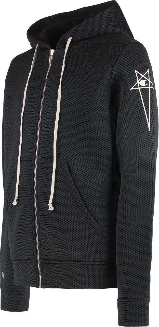 Rick Owens Rick Owens x Champion - Jason's full zip hoodie Zwart