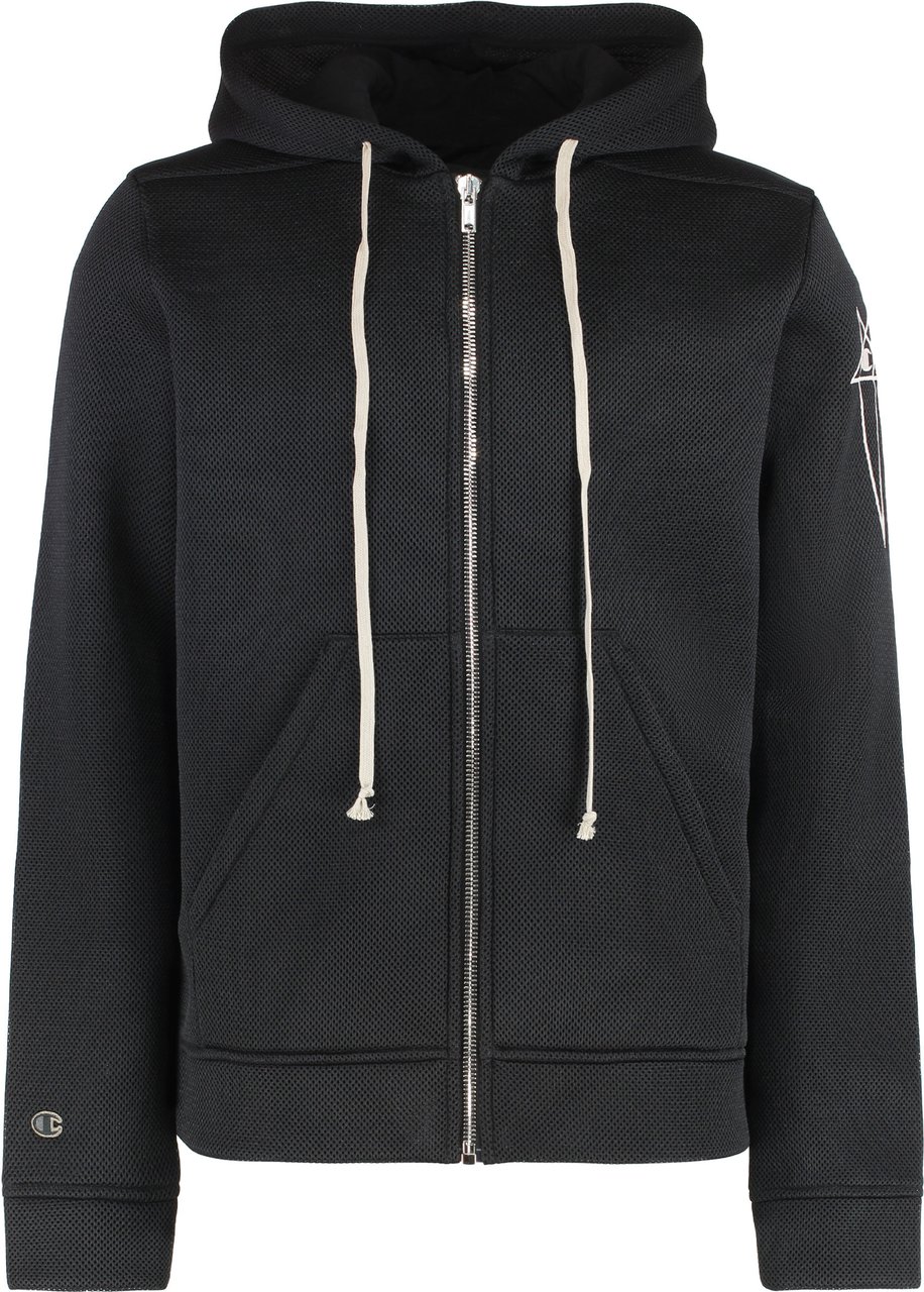Rick Owens Rick Owens x Champion - Jason's full zip hoodie Zwart
