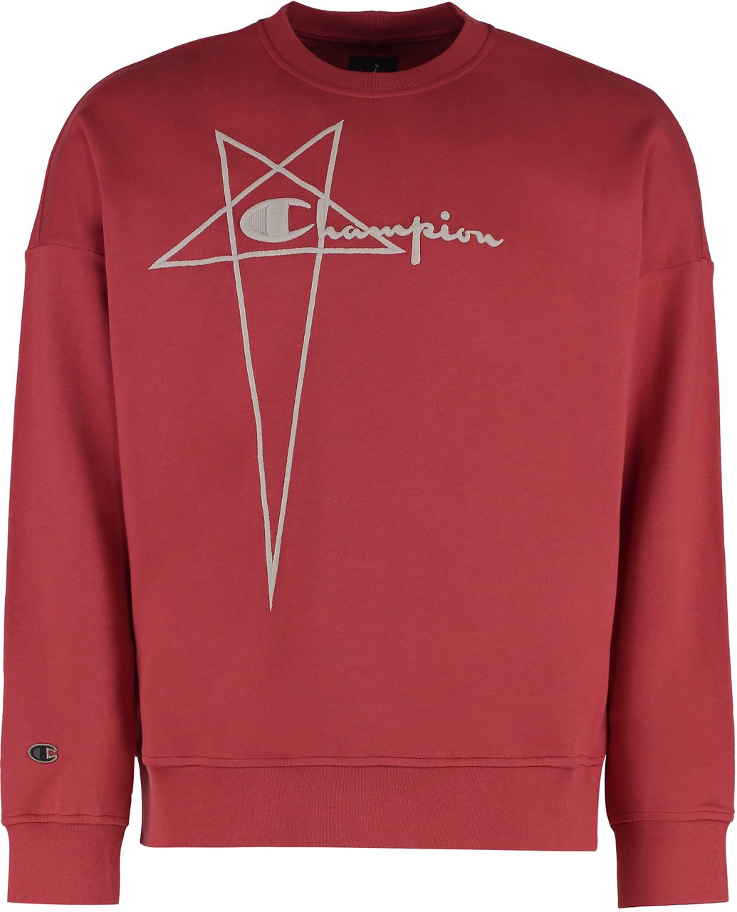 Rick Owens Rick Owens x Champion - Cotton crew-neck sweatshirt Rood