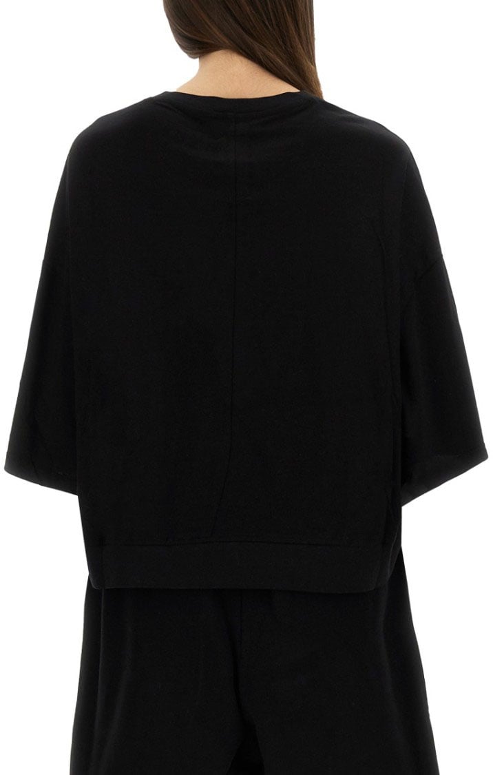 Rick Owens Cropped "Tommy T" T-Shirt Zwart