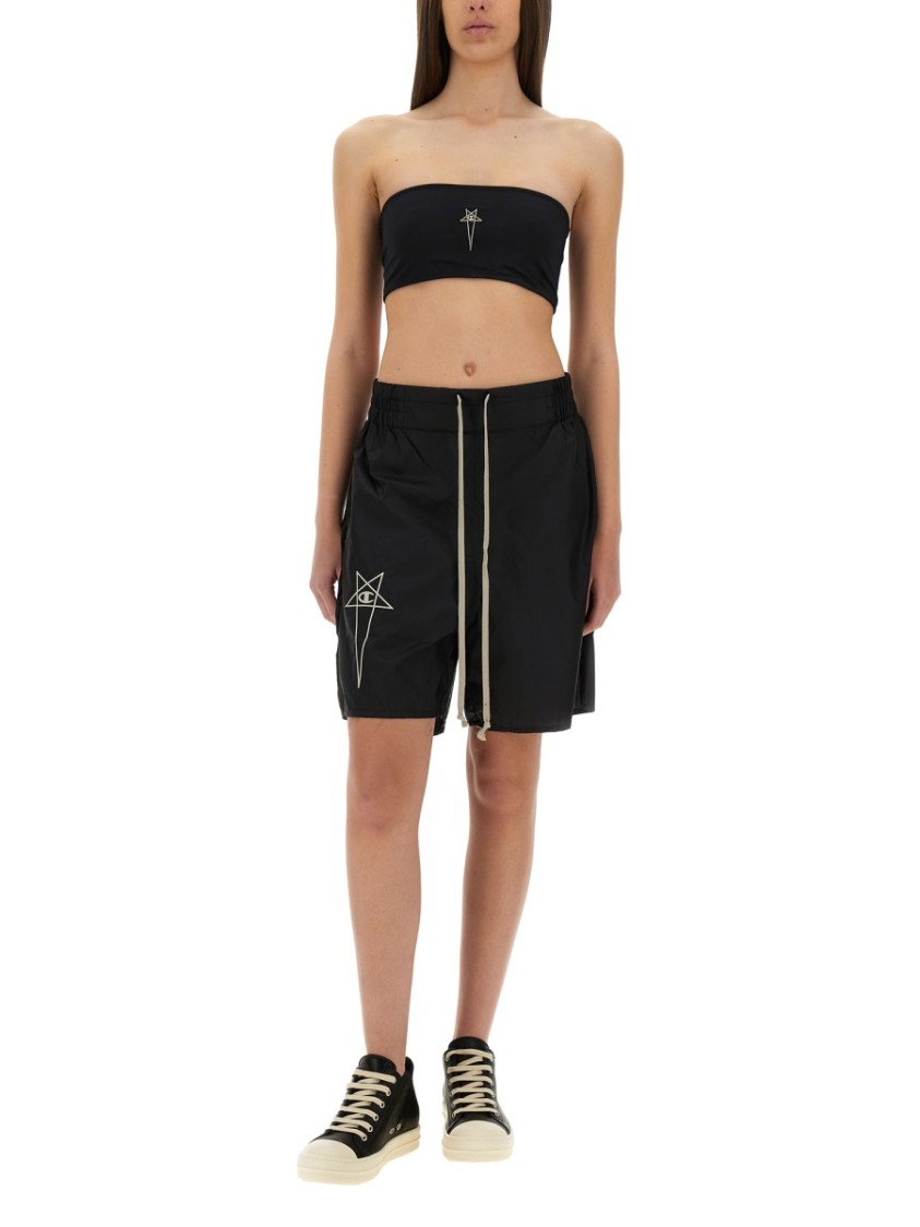 Rick Owens Relaxed-Fit Knee-Length Shorts Zwart