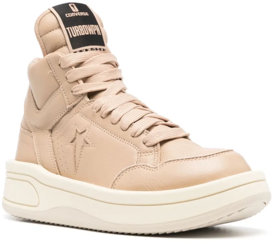 Rick Owens Drkshdw + Converse Turbowpn Mid Sneakers Beige