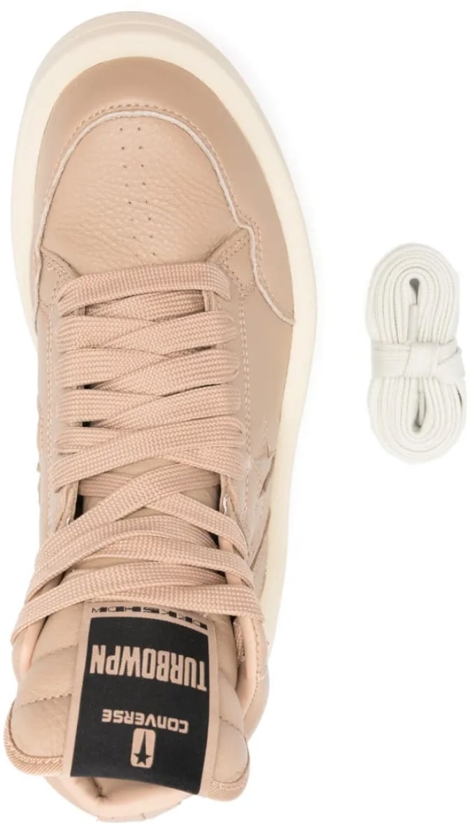 Rick Owens Drkshdw + Converse Turbowpn Mid Sneakers Beige