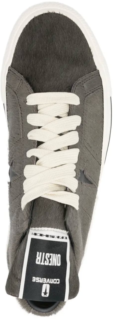 Rick Owens X Converse Fur Sneaker Dark Dust/black Zwart